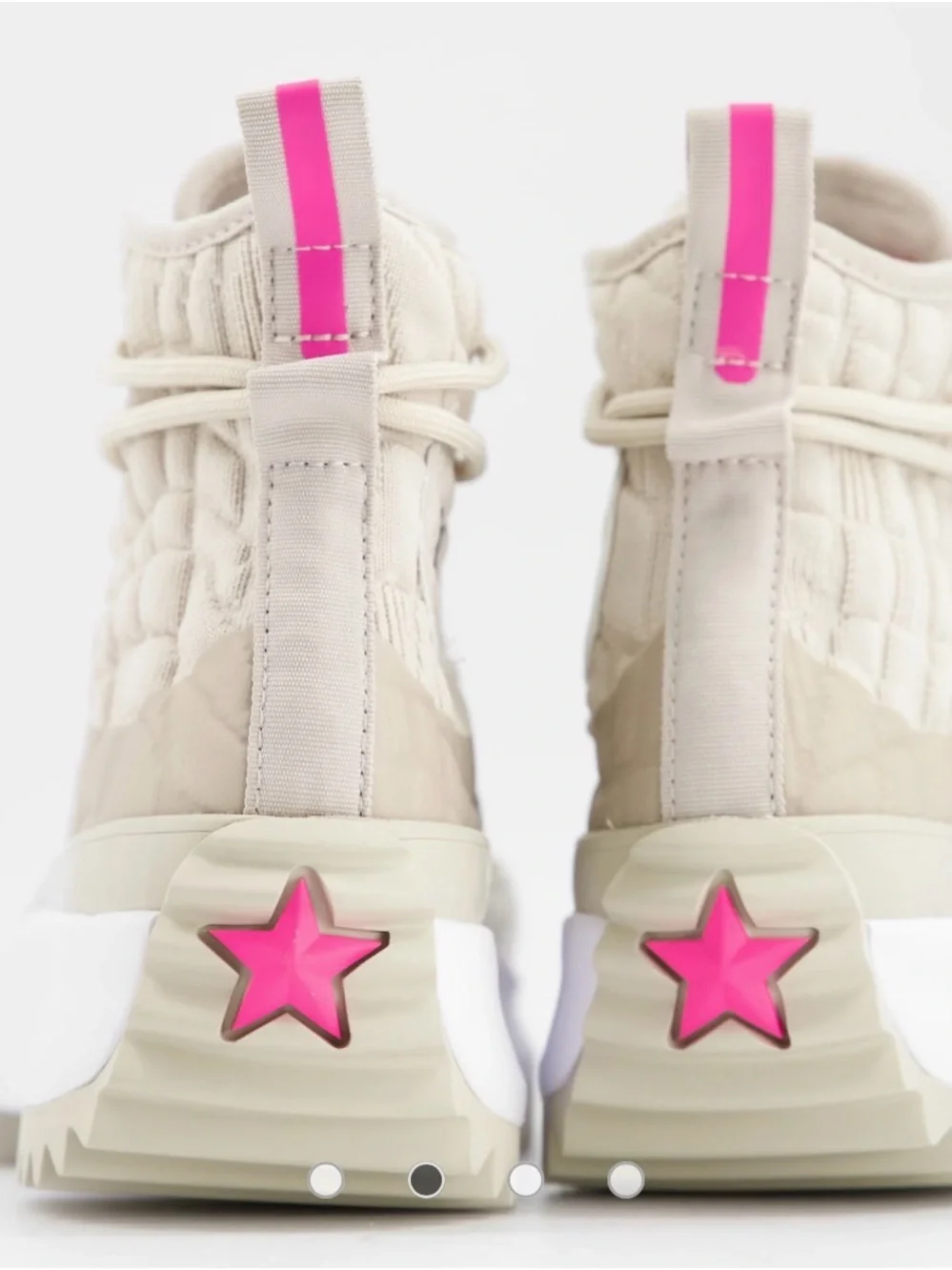 Converse Kids Light Beige High-Top Sneakers with White Sole